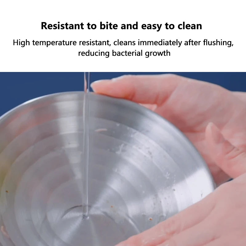 304 Stainless Steel Pet Bowls for Small Medium Dogs Rounded Wave Texture Cat and Dog Food & Water Bowl ODM Cat Bowls