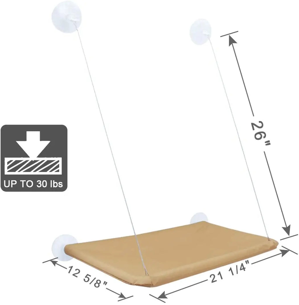 Cat Hammock Kitty Resting Seat Cats Bed Kitty Safety Bed with Durable Heavy Duty Suction Cup Cat Products Cat Window Perch