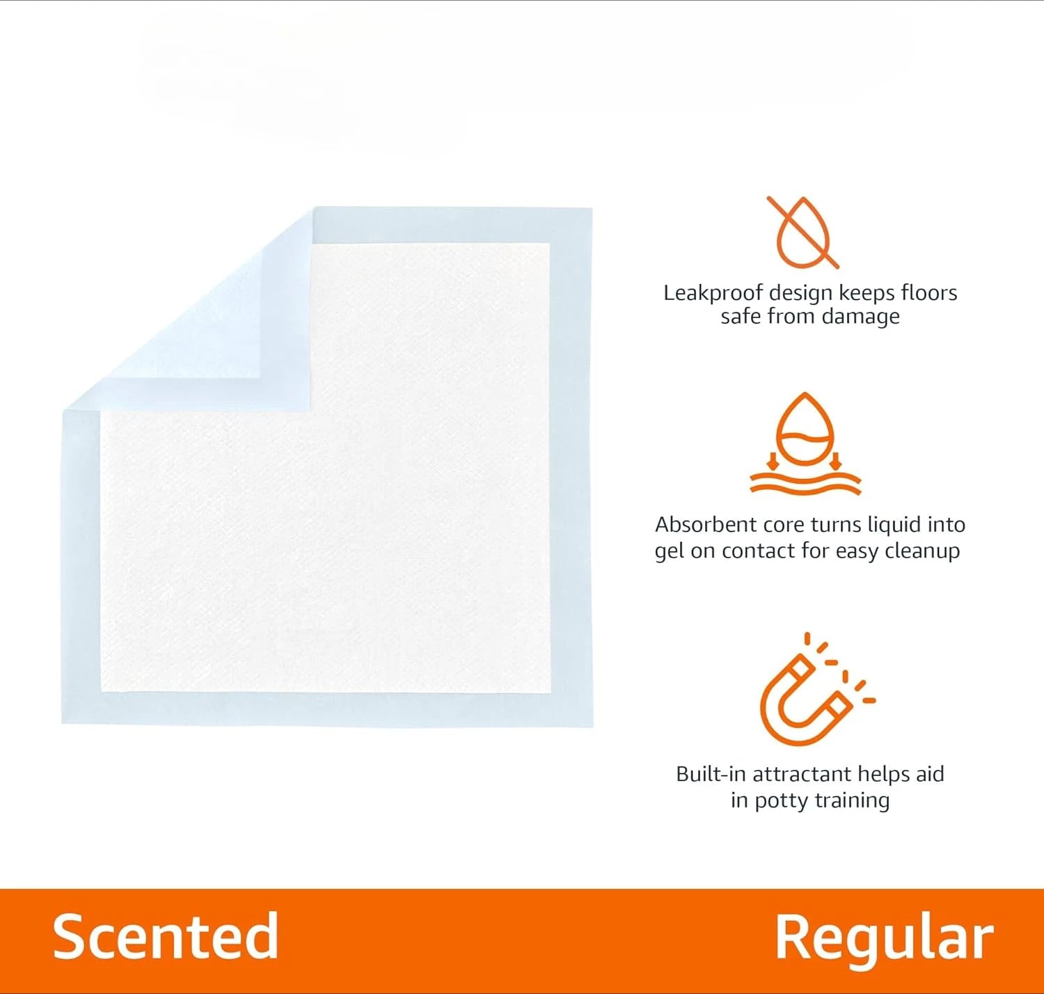 Dog and Puppy Pee Pads with 5-Layer Leak-Proof Design and Quick-Dry Surface for Potty Training Regular Scented Pet Diaper