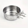 Stainless Steel Dog Bowl Dog Food and Water Bowls Anti-Spill Hanging Pet Bowl with Screw for Cage Dog Feeder