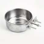 Stainless Steel Dog Bowl Dog Food and Water Bowls Anti-Spill Hanging Pet Bowl with Screw for Cage Dog Feeder