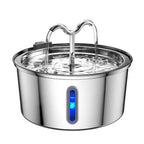 Best Seller OEM 3.2L Stainless Steel Cat Water Fountain Automatic Pet Water Dispenser with Charging Power Source