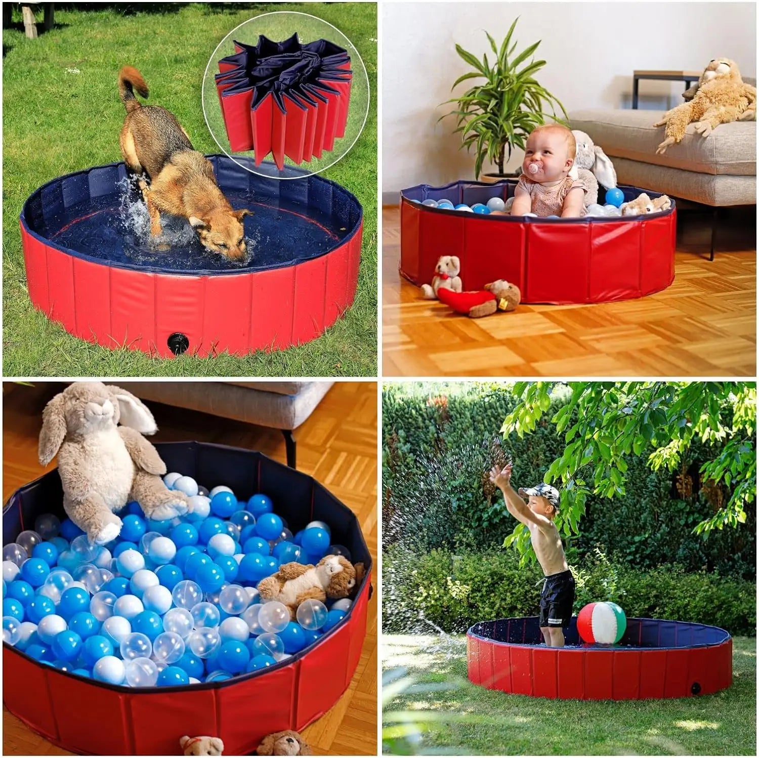 Foldable PVC Dog Swimming Pool Indoors and Outdoors Pet Water Pon Bathtub for Grooming Foldable Dog Products