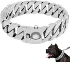 Luxury Gold Chain Dog Collars Heavy-Duty Pet Collars Choke Cuban Dog Chain for Large Dog Products