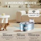 3L/101oz Customizable Stainless Steel Cat Fountain Food Grade Pet Water Dispenser Manufacturer ODM OEM 3000mah Cat Fountain