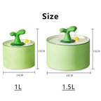 Ceramic Cat Water Fountain Automatic Electric Pet Water Dispenser Dog Filter Drinker Pet Drinking Feeder with Quiet Pump 1.5L