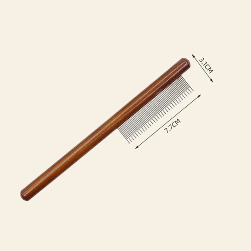 Professional Pet Grooming Brush Gentle Slicker Softwood Hair Remover Durable Wooden Handle Safe Portable Fluffy Coat Care Tool