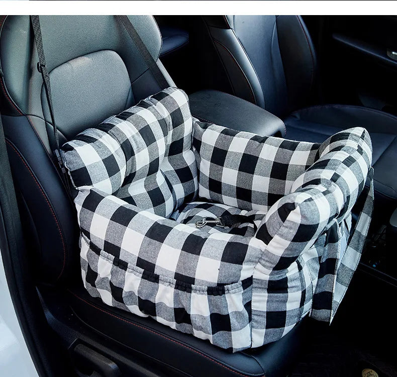 OEM Cozy Pet Adjustable Soft Warm Kennel Bed Portable Washable Dog Car Seat with Easy Installation Solid Pattern Travel Carrier