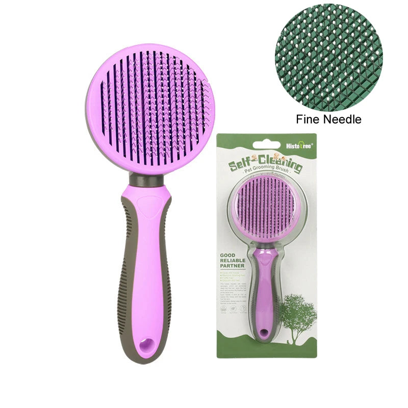 Dog Brush Self-Cleaning Cat Comb Needle Portable Pet Hair Remove Brush for Long Hair Dogs Pet Grooming Brush Dog Products