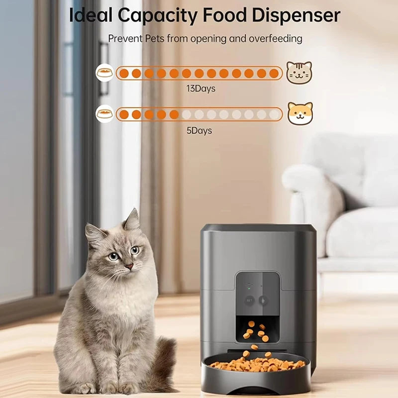 2L WIFI Control Smart Pet Feeder Automatic Dog Feeder OEM Cat Dog Dry Food Dispenser Timed Quantitative Automatic Cat Feeder
