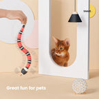 Smart Sensing Snake Cat Toys Interactive Electronic Pet Toys USB Charging Cats Accessories for Pet Game Play Toy Cat