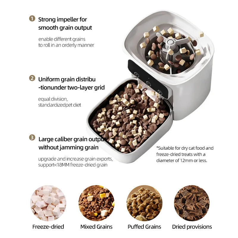 OEM 4L Automatic Pet Feeder Intelligent Cat Feeder APP Remote Control Timed Quantitative Pet Dog Feeder