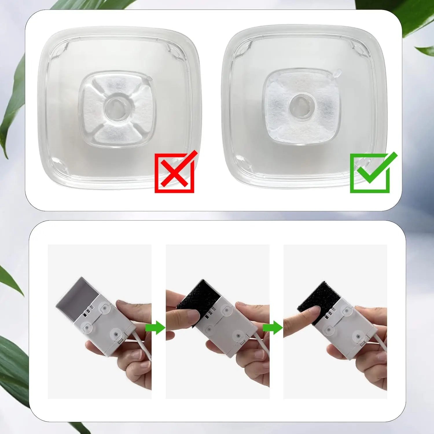 4Pcs Pet Water Fountain Filters Replacement Compatible with 95Oz/2.8L Dog Water Fountain Cat Water Fountain Filters