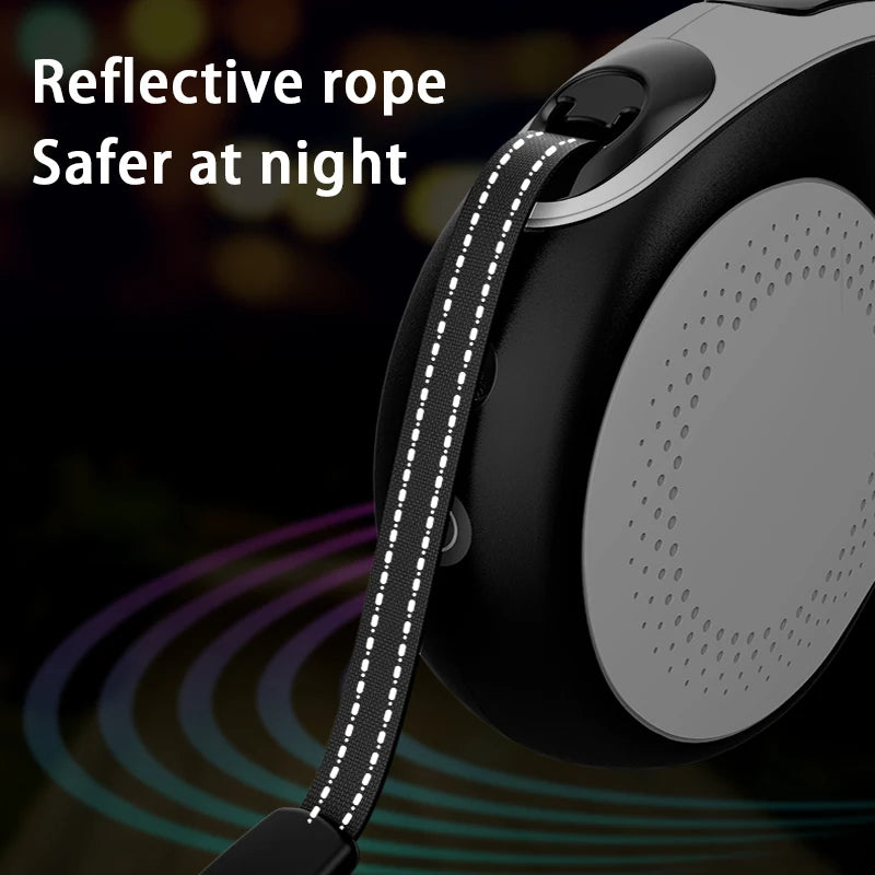 5M Dog Leashes LED Light Retractable Pet Leads Traction Rope Belt Durable Automatic Large Dog Cat Walk Leash Design Dog Products
