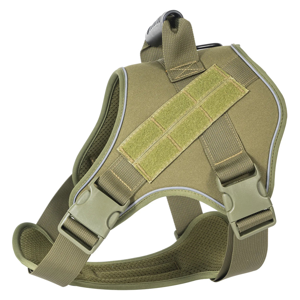 1000D Nylon Dog Vest Harness Set Modern Tactical Outdoor Training Vest Quick Release for Summer Winter Hunting Featuring Print