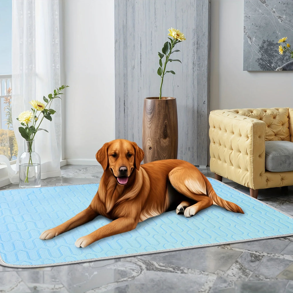 Modern Soft Summer Pet Cooling Mat & Sleeping Pad for Dogs & Cats Sweat-Absorbent Surface Lightweight