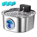 OEM 3.2L Stainless Steel Wireless Cat Water Fountain with 3pcs Filters 4000mah Automatic Pet Drinking Fountain Manufacturer
