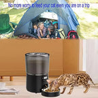 4L Automatic Cat Feeder Stainless Steel Smart WIFI APP Controlled with LCD Display and Time Setting Smart Pet Feeder
