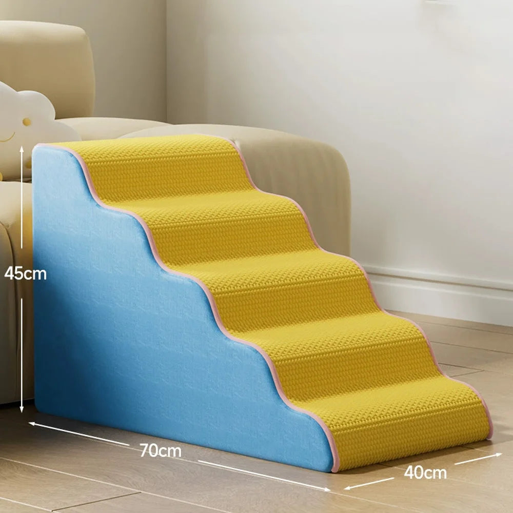 Wholesale Dog Stairs Cat Ramp Ladder Pet Stair with Memory Foam Sponge for Bed & Sofa Removable Washable Training Stairs