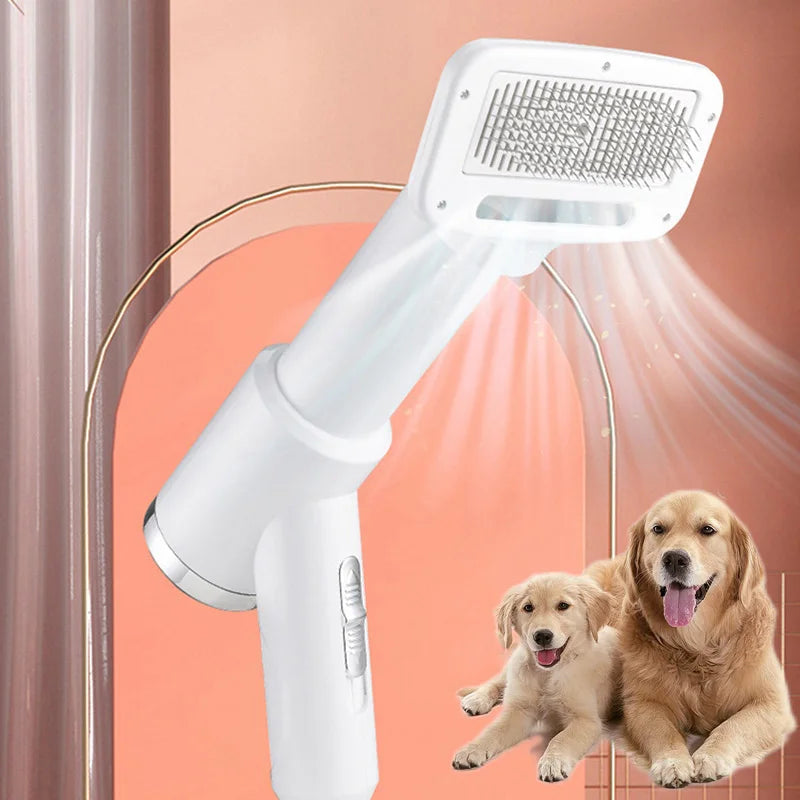 Pet Hair Dryer 2 in 1 Grooming Pet Brush Adjustable Temperature Dog Hair Dryer Pet Hair Remover Dog Brush for Dog Cat Brush