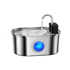 3.2L Stainless Steel Cat Water Fountain Wireless 4000mAh Smart Automatic Dog Water Dispenser Drinking Fountain