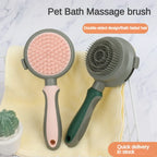 Pet Hair Removal Comb Dog Cat Comb Double-sided Bath Brush Hair Removal Massage Hair Removal Self-cleaning Comb Cat Products