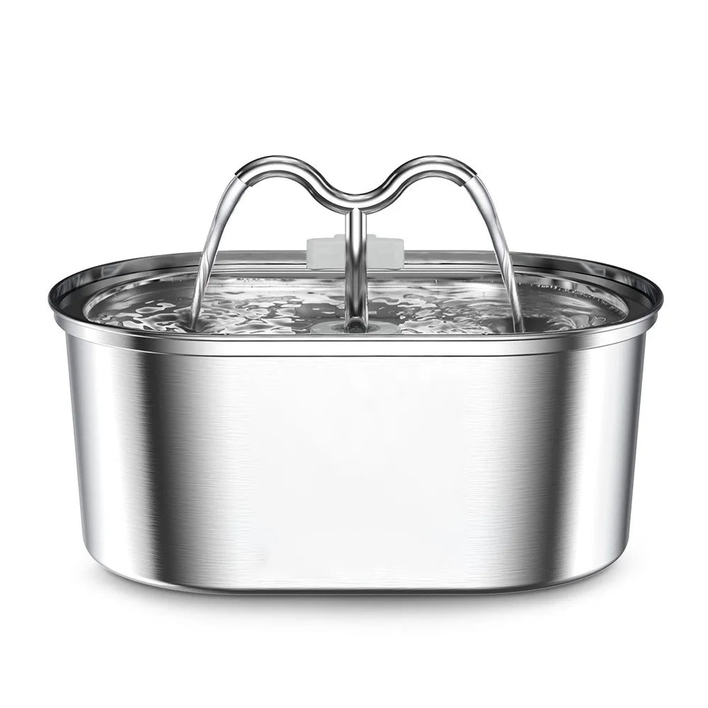 Hot Selling Custom 3.2/4L Stainless Steel Pet Water Dispenser with Water Level Wholesale Cat Water Fountain Manufacturer OEM ODM