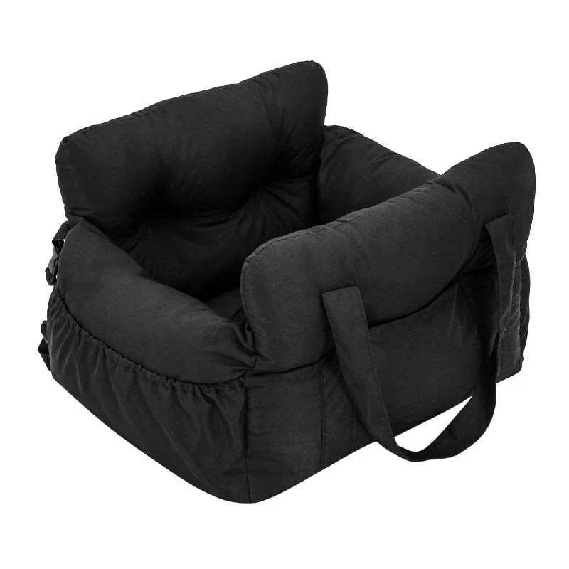 OEM Cozy Pet Adjustable Soft Warm Kennel Bed Portable Washable Dog Car Seat with Easy Installation Solid Pattern Travel Carrier