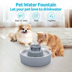 2..1L Ceramic Cat Bowl Cat Fountain with Activated Carbon Filter Custom LOGO Pet Water Dispenser Automatic for Cat Dog Drinking