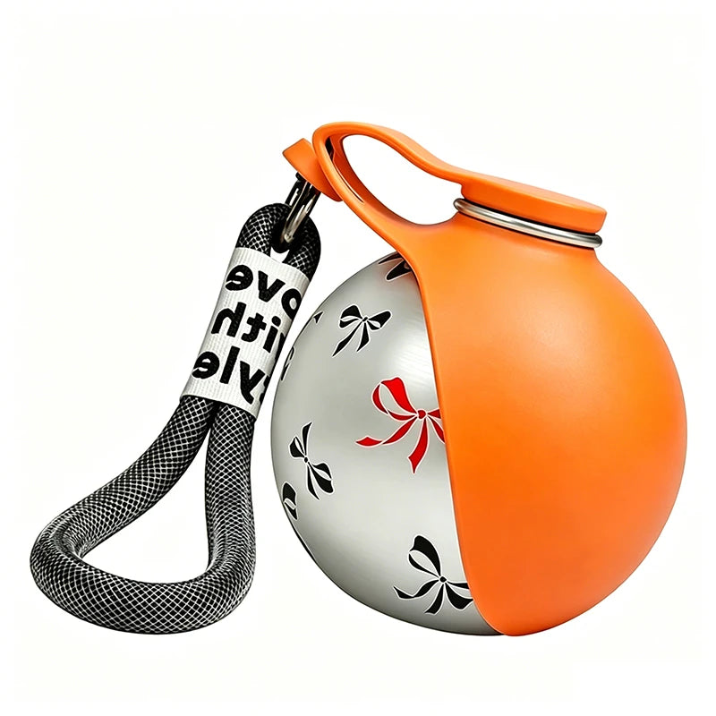 Custom LOGO 285ml Portable Dog Water Bottle Outdoor Pet Water Dispenser Dog Water Bottle Foldable Stainless Steel OEM ODM