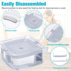 1.8L Transparent Dog Water Bowl Anti-Spill Slow Pet Water Feeder Plastic Dog Bowl for Travel Dog Fountain Cat Bowls