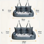 Customized Luxury Dog Car Seat Waterproof Travel Bolster for Medium to Large Dogs Summer Car Back Seat Bed with LOGO Dog Beds