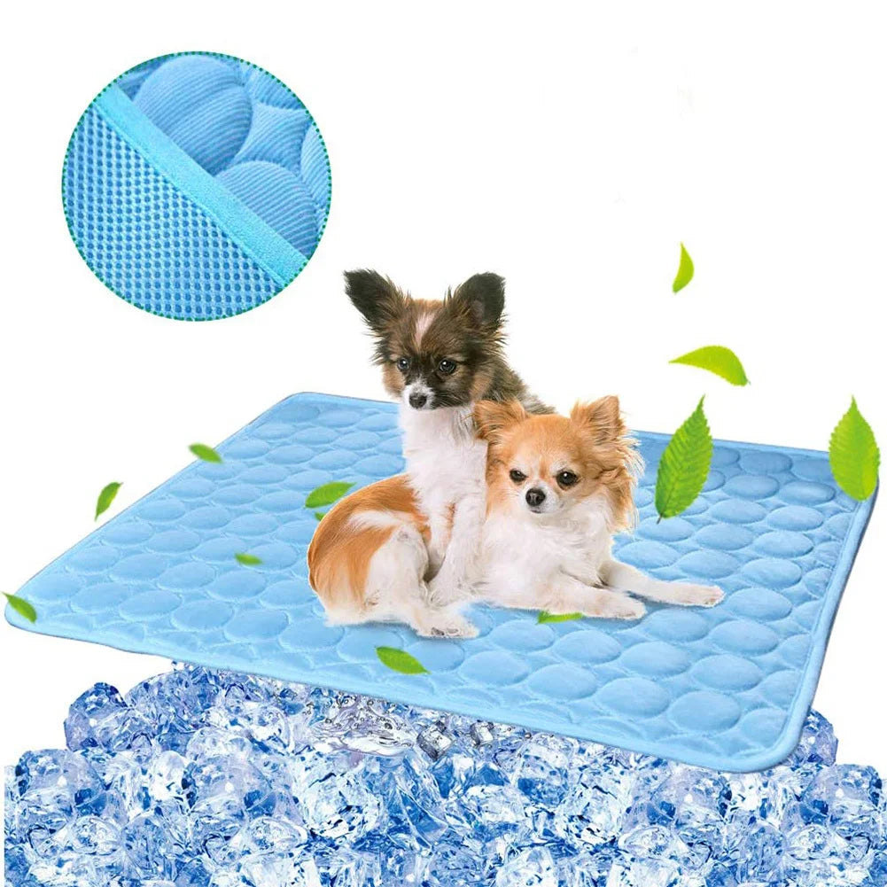 Dog Cooling Mat Summer Pad Mat Cat Blanket Sofa Breathable Pet Dog Bed Washable Pet Mat in Car Dog Products