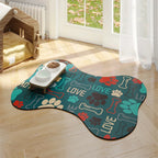 Non Slip Silicone Pet Food Mat Rapid Absorbent Dog Cat Square Bone Shaped Feeding Mat