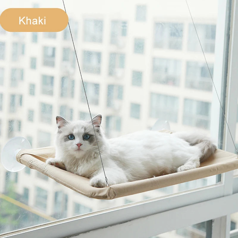 Cat Hammock Kitty Resting Seat Cats Bed Kitty Safety Bed with Durable Heavy Duty Suction Cup Cat Products Cat Window Perch