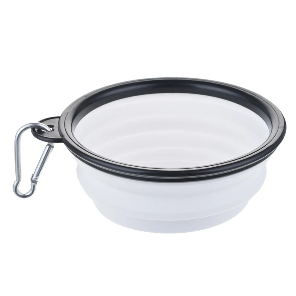 Large 1000ml Collapsible Silicone Pet Bowl Portable Outdoor Travel Dog Cat Food Container Feeder Dish Durable Plastic Puppy Bowl