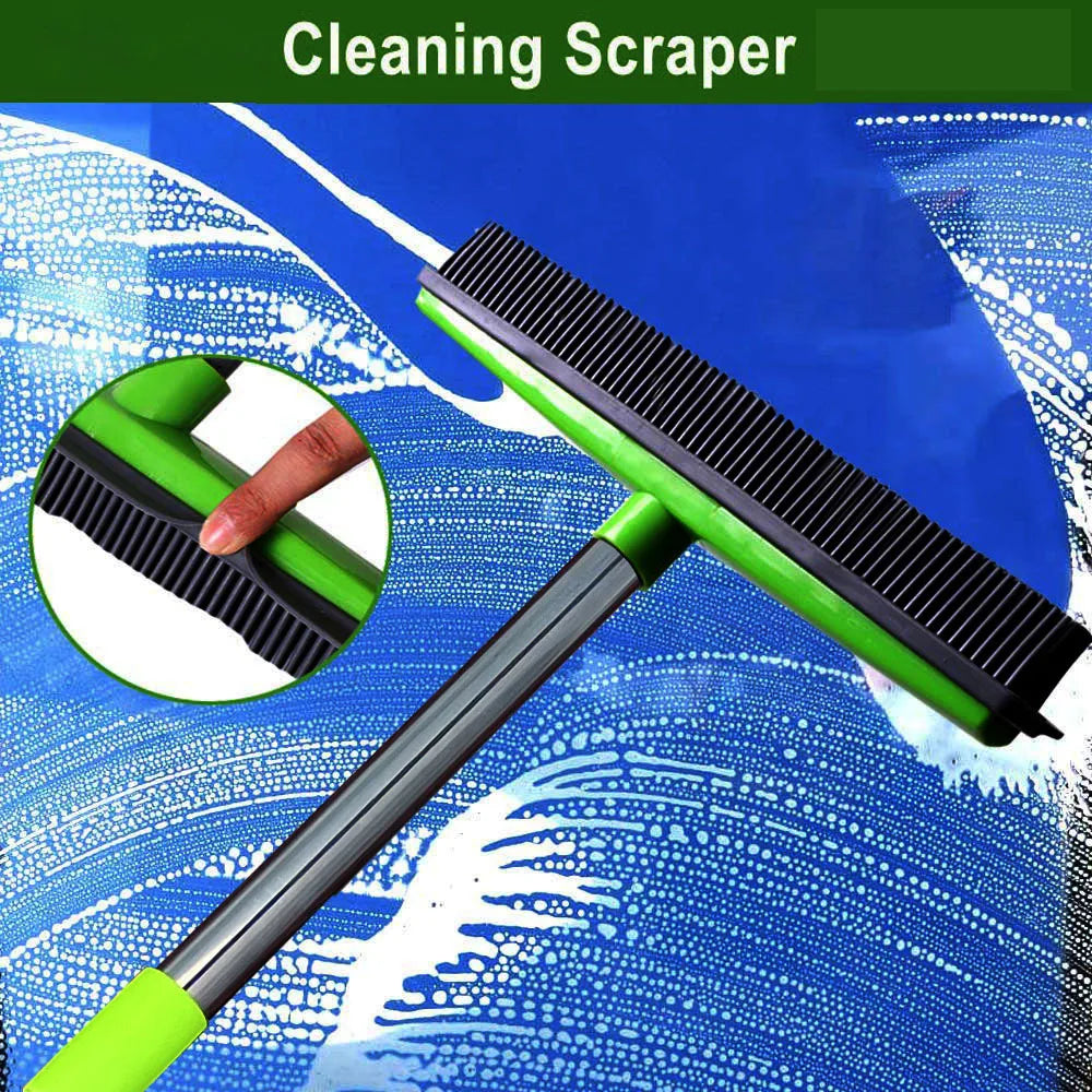 Adjustable Pet Hair Broom Stainless Steel Floor Brush Carpet Dog Hair Remover Broom Household Dog Cleaning Squeegee Long Handle