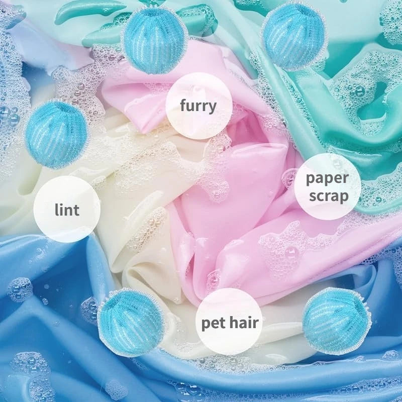 6 Pack Pet Hair Remover Catcher Washer Dryer Balls Washing Machine Laundry Ball Pet Hair Remover for Washing Machines
