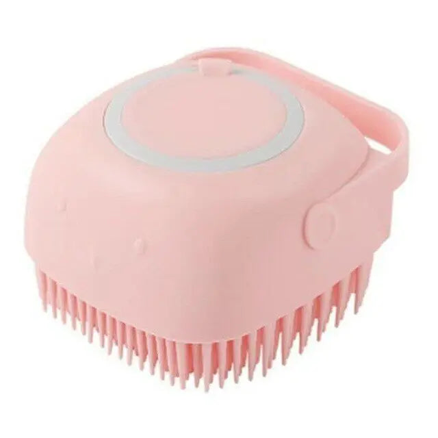Pet Massage Bath Brush Shampoo Dispenser for Dog Cat Grooming Scrubber Pet Brush Supplies