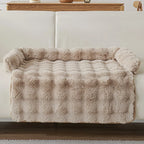 Custom Winter Comfortable Pet Dog Bubble Imitation Rabbit Fur Pet Bed Thickened Warm Anti-Slip Soft Pet Pad Cat Bed Dog Bed
