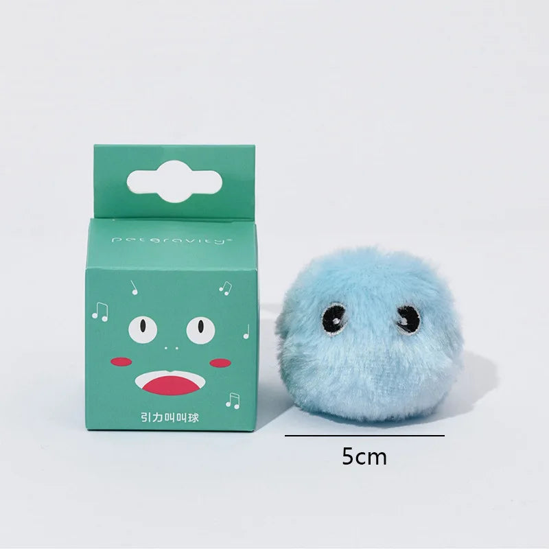 Interactive Ball Smart Cat Toys Plush Electric Catnip Training Toy Kitten Touch Sounding Pet Product Squeak Toy Ball