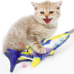 Interactive Cat Toys Cat Moving Fish Realistic Flopping Fish Cat Kicker Catnip Toys with Air Bag Funny Flipping Exercise