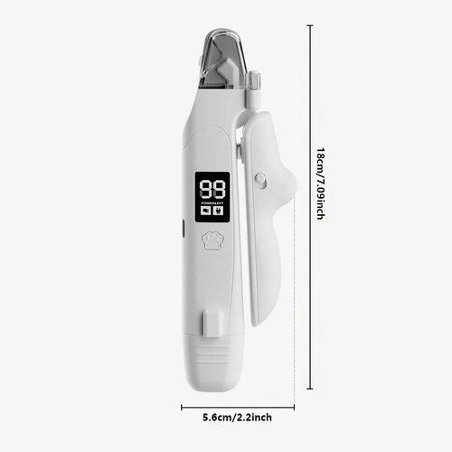 2 in 1 Pet Nail Trimmer Electric Dog Nail Grinder with 2 LED Lights USB Rechargeable Cat Nail Clipper Suitable for Dogs and Cats