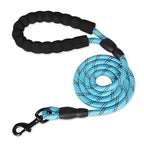 1.5M Comfortable Dog Training Leash Reflective Padded Handle Strong Heavy Duty Nylon Rope Durable Personalized Striped Pattern