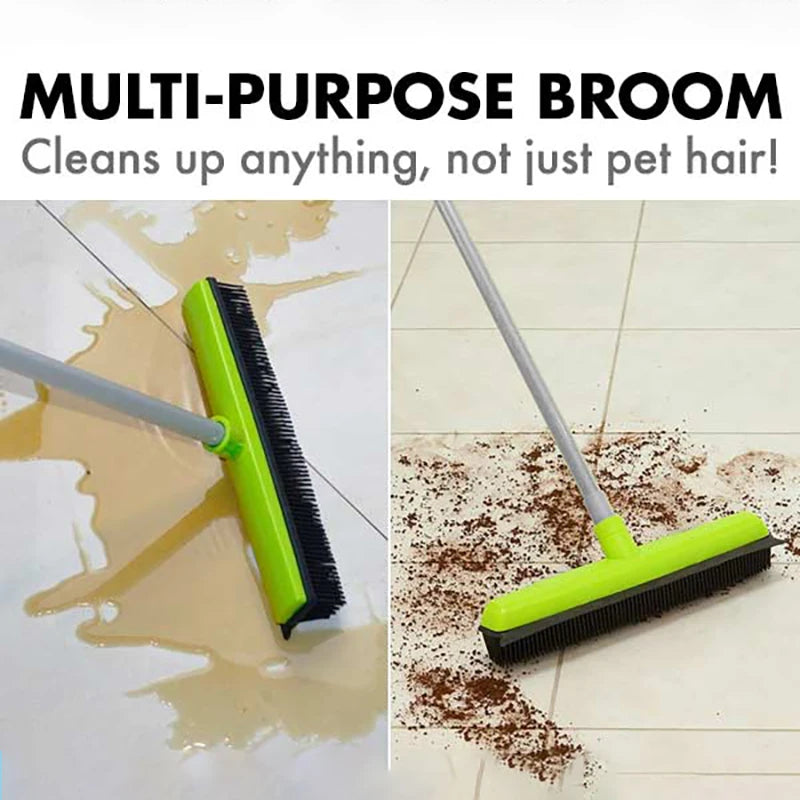 Adjustable Rubber Pet Hair Removal Broom Brush Dust Scraper Carpet Sweeper Wash Mop Telescopic Window Car Floor Cleaner