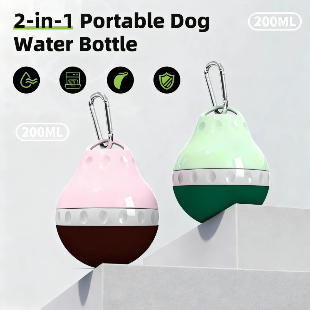Design Dog Portable Dog Water Dispenser Teardrop Shape Lightweight Plastic Dog Bottle for Travel and Outdoor Activities OEM