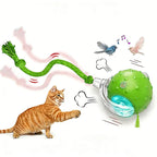 Interactive Cat Toys Ball for Indoor Cats Fast Rolling with Bird Carpet Chirping & Exercise Rechargeable Smart Cat Ball Toys