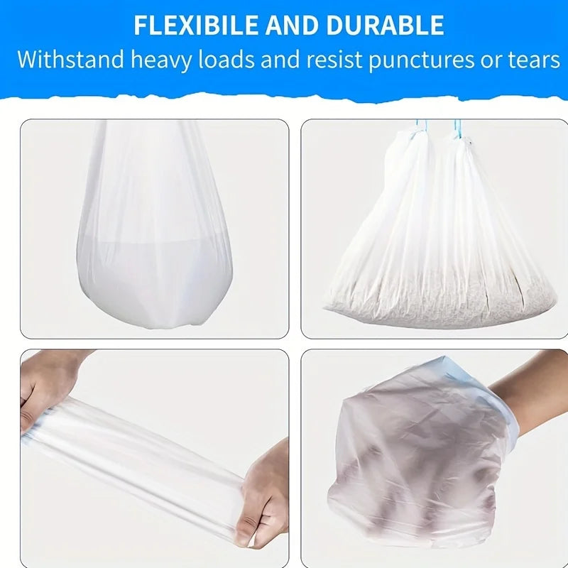 10 Rolls Portable Cat Litter Box Garbage Disposal Bags Pet Poop Bags Easy Cleanup Odor Control for Self-Cleaning Litter Boxes