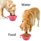 Large 1000ml Collapsible Silicone Pet Bowl Portable Outdoor Travel Dog Cat Food Container Feeder Dish Durable Plastic Puppy Bowl