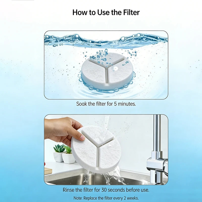 3L Automatic Cat Water Fountain Plastic Pet Water Dispenser with Filtere Quiet Cat Fountain Water Bowl for Cat Dog